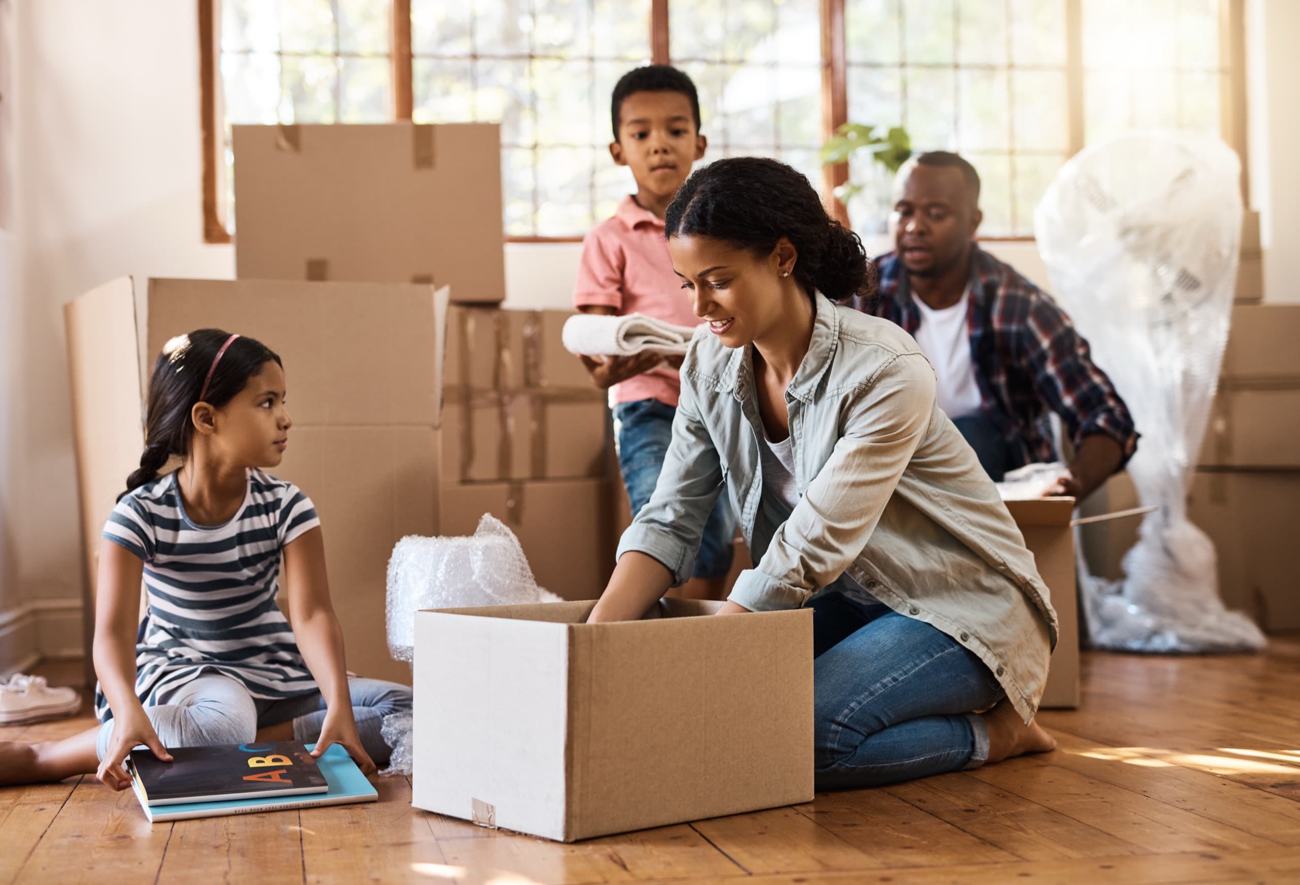 Young couple finding their new home